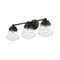 Z-Lite Vaughn 3 Light Vanity, Matte Black And Clear Seedy 736-3V-MB - alternate 1